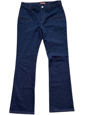 Altuzarra Dark Wash Wide Leg Jeans High Rise Designer Denim Size 28